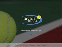 Tablet Screenshot of irvinetennis.com